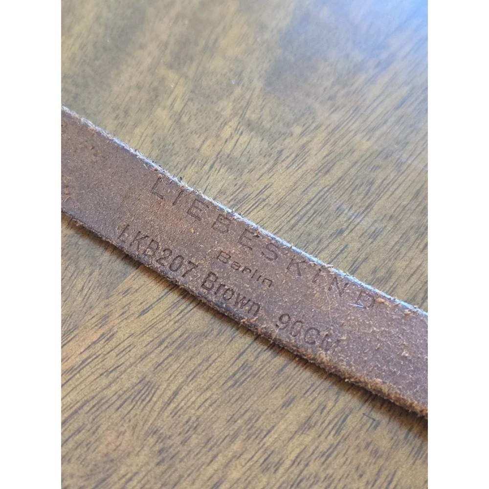 Liebeskind Belt LKB 207 Brown 90CM/35INCHES Thin Width Belt Studded Ladies